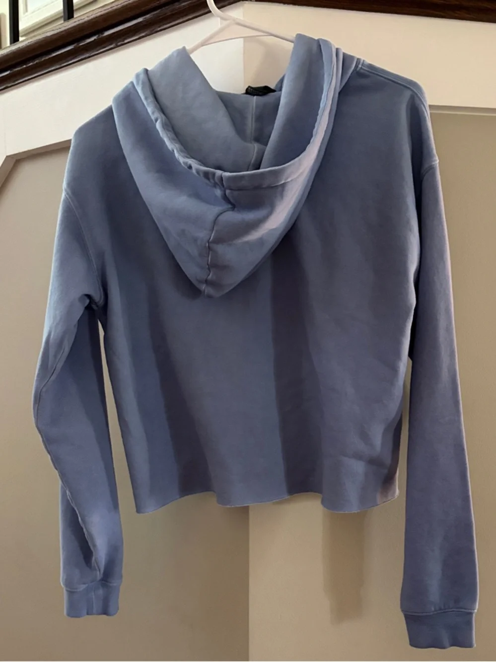 wild fable Cropped Hoodie with Coral Drawstrings - Light Blue - Picture 2 of 3